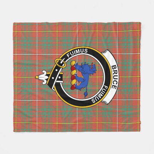 Clan Bruce Ancient Tartan Pset Fleece Deken (Voorkant (Horizontaal))