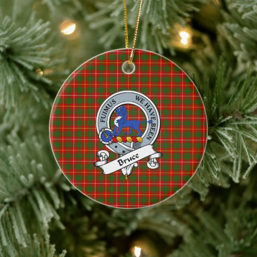 Clan Bruce Badge Tartan Pset Keramisch Ornament (Boom)