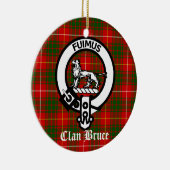 Clan Bruce Crest Badge en Tartan Keramisch Ornament (Rechts)