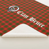 Clan Bruce Crest Badge en Tartan Sherpa Deken (3/4)