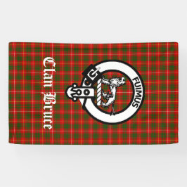 Clan Bruce Crest Badge & Tartan Custom Spandoek