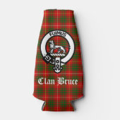 Clan Bruce Crest Badge & Tartan Flesjeskoeler (Voorkant)
