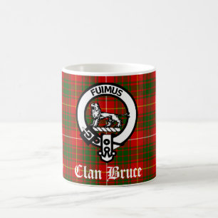 Clan Bruce Crest Badge & Tartan Koffiemok
