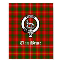 Clan Bruce Crest Badge & Tartan