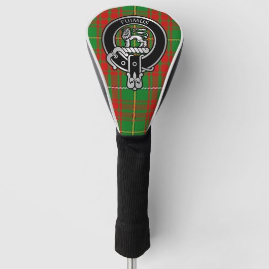 Clan Bruce Crest & Hunting Tartan Golfheadcover (Voorkant)