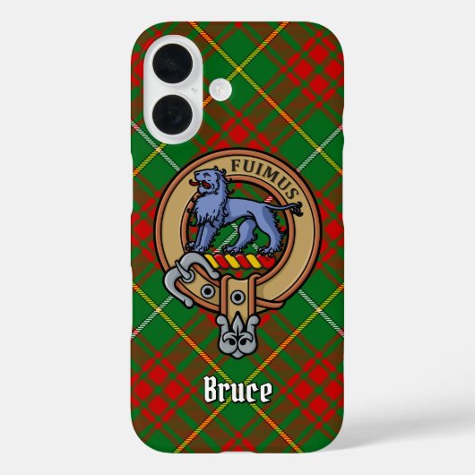 Clan Bruce Crest over de jacht op Tartan Case-Mate iPhone Case (Achterkant)