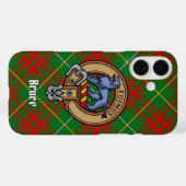 Clan Bruce Crest over de jacht op Tartan Case-Mate iPhone Case (Achterkant (horizontaal))
