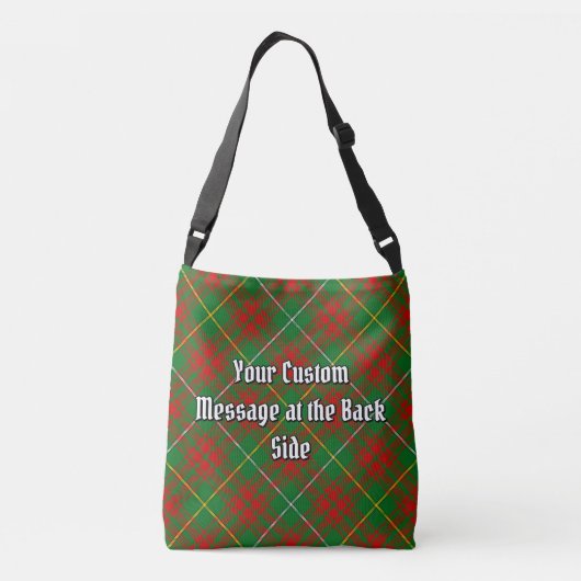 Clan Bruce Crest over de jacht op Tartan Crossbody Tas (Achterkant)