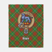 Clan Bruce Crest over de jacht op Tartan Fleece Deken (Voorkant)
