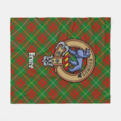 Clan Bruce Crest over de jacht op Tartan Fleece Deken (Voorkant (Horizontaal))