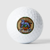 Clan Bruce Crest over de jacht op Tartan Golfballen (Voorkant)