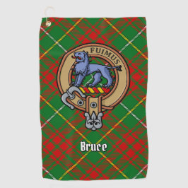 Clan Bruce Crest over de jacht op Tartan Golfhanddoek