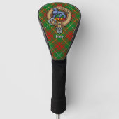 Clan Bruce Crest over de jacht op Tartan Golfheadcover (Voorkant)