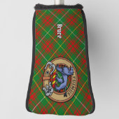 Clan Bruce Crest over de jacht op Tartan Golfheadcover (Draai 90)