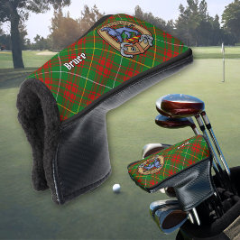 Clan Bruce Crest over de jacht op Tartan Golfheadcover