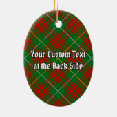 Clan Bruce Crest over de jacht op Tartan Keramisch Ornament (Achterkant)