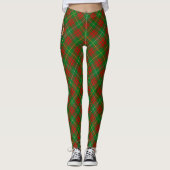 Clan Bruce Crest over de jacht op Tartan Leggings (Voorkant)