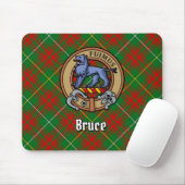 Clan Bruce Crest over de jacht op Tartan Muismat (Met muis)