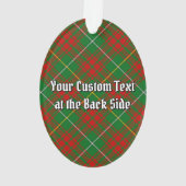 Clan Bruce Crest over de jacht op Tartan Ornament (achterkant)