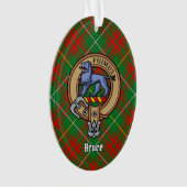 Clan Bruce Crest over de jacht op Tartan Ornament (voorkant)