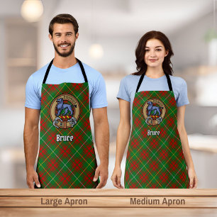 Clan Bruce Crest over de jacht op Tartan Schort