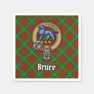 Clan Bruce Crest over de jacht op Tartan Servet