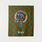 Clan Bruce Crest over de jacht op Tartan Wandkleed (Voorkant)