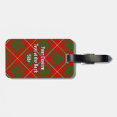 Clan Bruce Crest over Tartan Bagagelabel