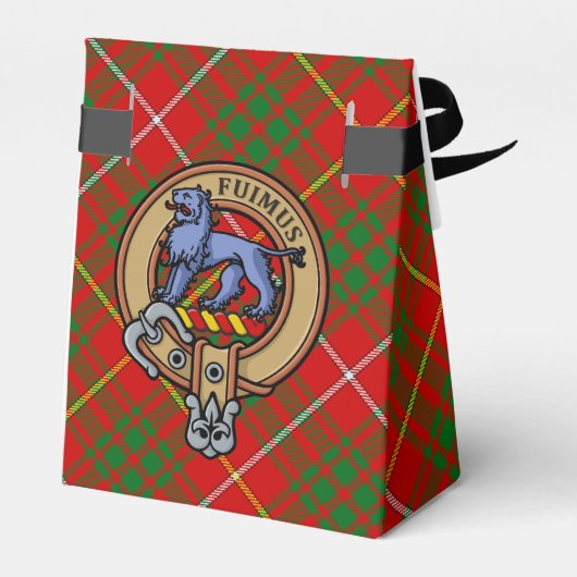 Clan Bruce Crest over Tartan Bedankdoosjes (Achterkant)