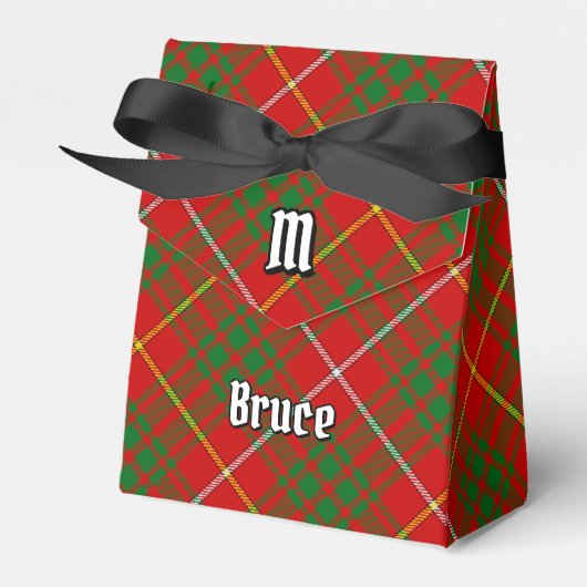 Clan Bruce Crest over Tartan Bedankdoosjes (Voorkant Zijde)