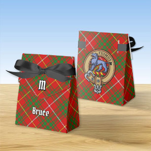 Clan Bruce Crest over Tartan Bedankdoosjes