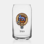 Clan Bruce Crest over Tartan Blikvorm Glas (Voorkant)