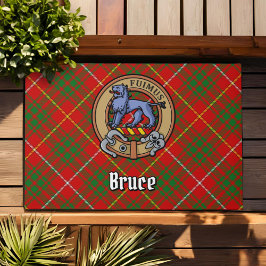 Clan Bruce Crest over Tartan Deurmat