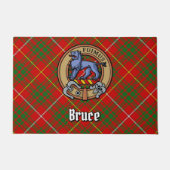Clan Bruce Crest over Tartan Deurmat (Voorkant)
