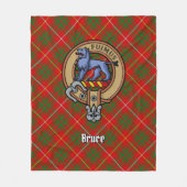 Clan Bruce Crest over Tartan Fleece Deken (Voorkant)