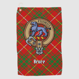 Clan Bruce Crest over Tartan Golfhanddoek