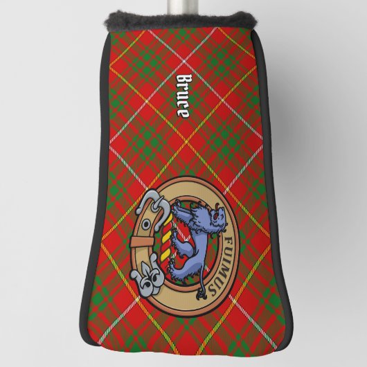 Clan Bruce Crest over Tartan Golfheadcover (Draai 90)