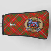 Clan Bruce Crest over Tartan Golfheadcover (Voorkant)