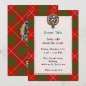 Clan Bruce Crest over Tartan Kaart (Voorkant / Achterkant)