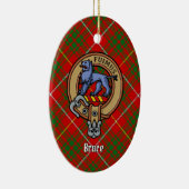 Clan Bruce Crest over Tartan Keramisch Ornament (Rechts)