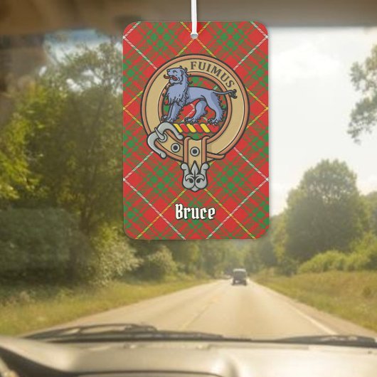Clan Bruce Crest over Tartan Luchtverfrisser