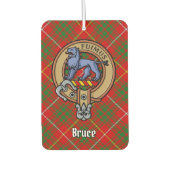 Clan Bruce Crest over Tartan Luchtverfrisser (Voorkant)