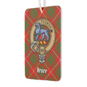 Clan Bruce Crest over Tartan Luchtverfrisser (Links)