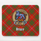 Clan Bruce Crest over Tartan Muismat (Voorkant)