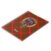 Clan Bruce Crest over Tartan Notitieboek (Linkerzijde)