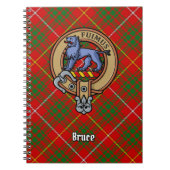 Clan Bruce Crest over Tartan Notitieboek (Voorkant)