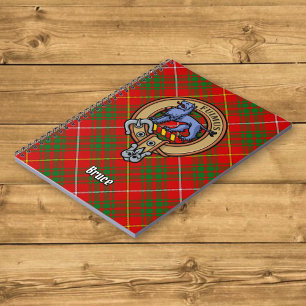 Clan Bruce Crest over Tartan Notitieboek