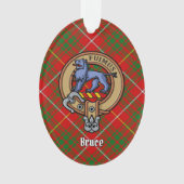 Clan Bruce Crest over Tartan Ornament (voorkant)