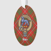 Clan Bruce Crest over Tartan Ornament (voorkant)