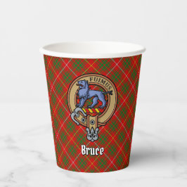 Clan Bruce Crest over Tartan Papieren Bekers